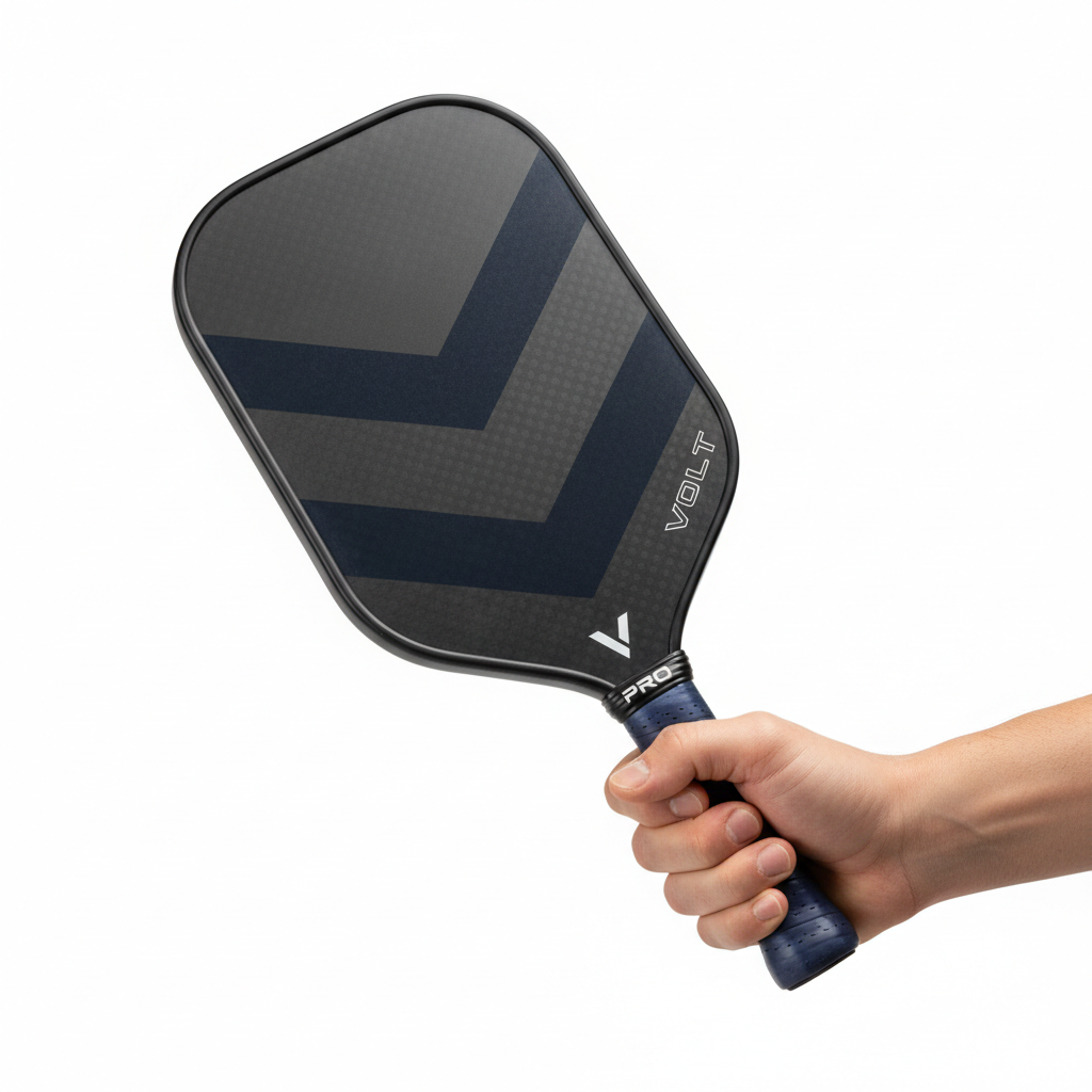 Sleek pro-style pickleball paddle with matte dark finish